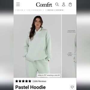 Unisex Comfrt Pastel Collection Fleece Hoodie Super Plush Cozy Oversized